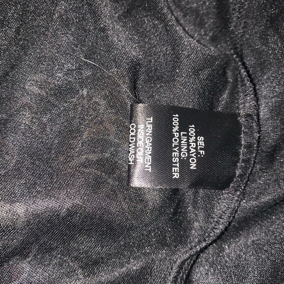 Lapis Boho Peasant Dress Maxi Elastic Waist Tiered Solid Black Size L Large Nwot - Picture 15 of 15